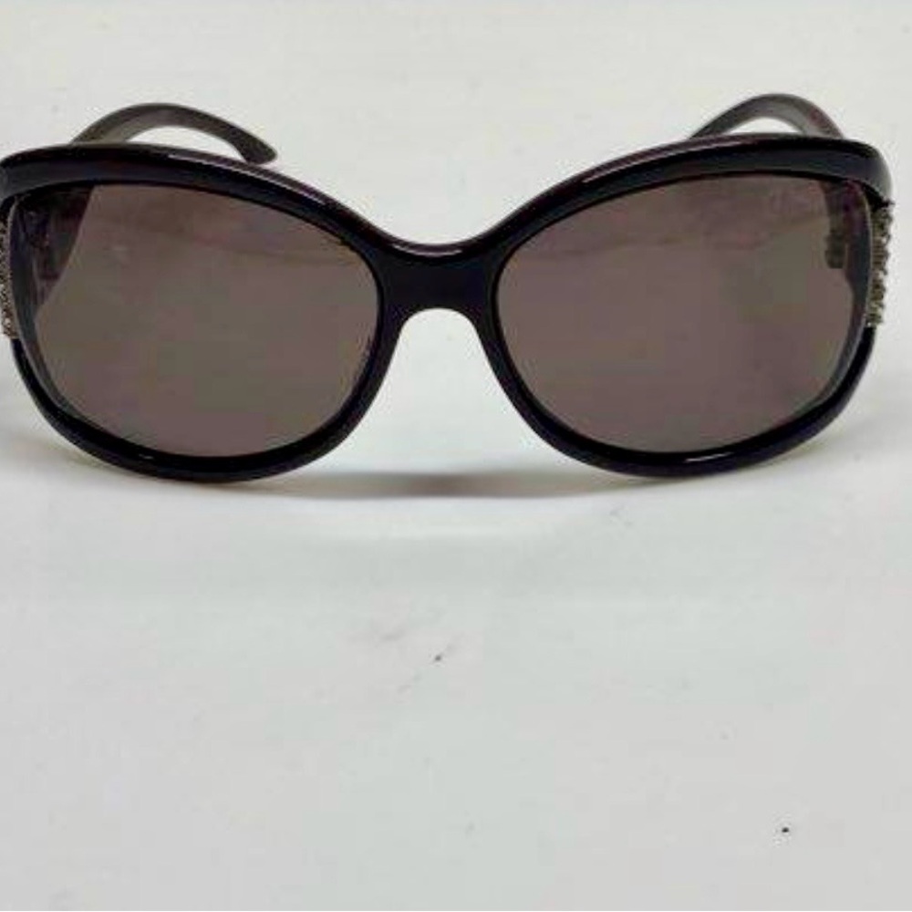 Valentino Dark Sunglasses with Embellished Temples